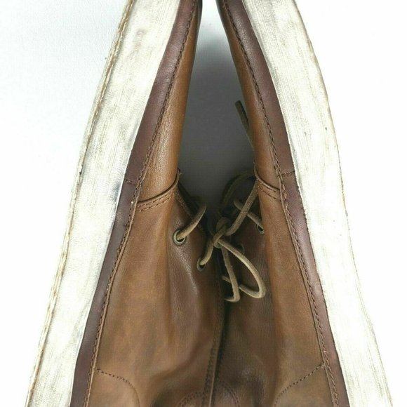 FRYE Mens Chukka Brown Leather Lace Up Boot Sz 9.5 main image 4